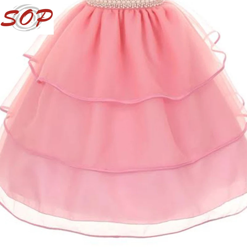 Newly girls frock designs elegant girls wedding party dress