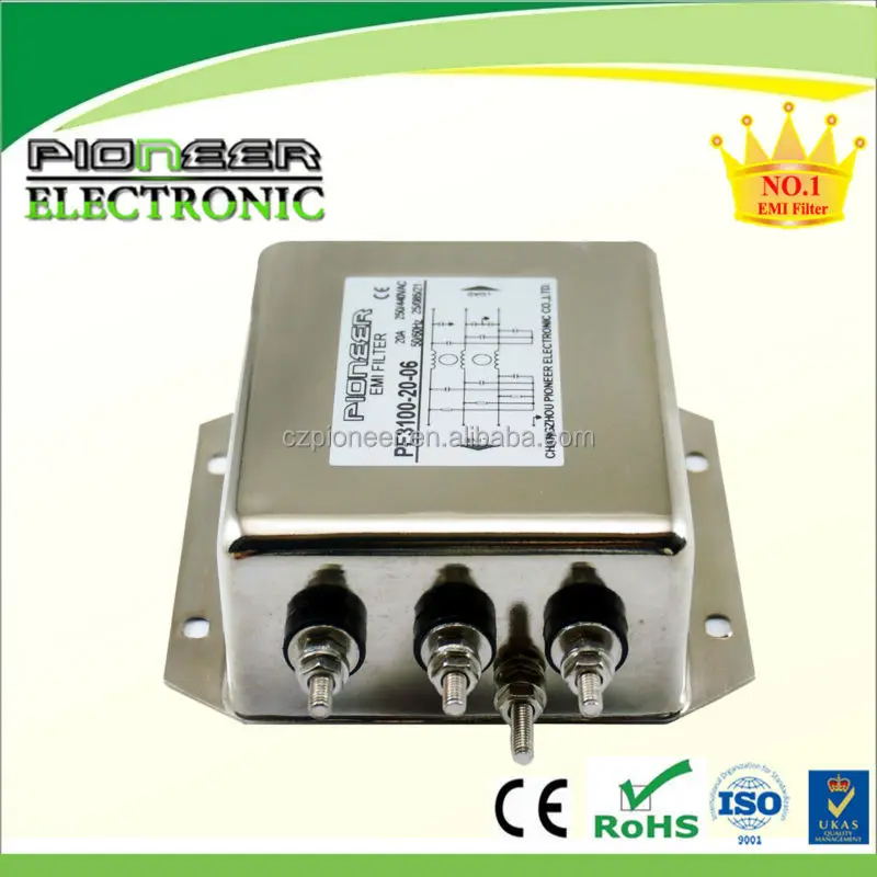 20A 250V/440V Three Phase noise passive line filter for inverter converter