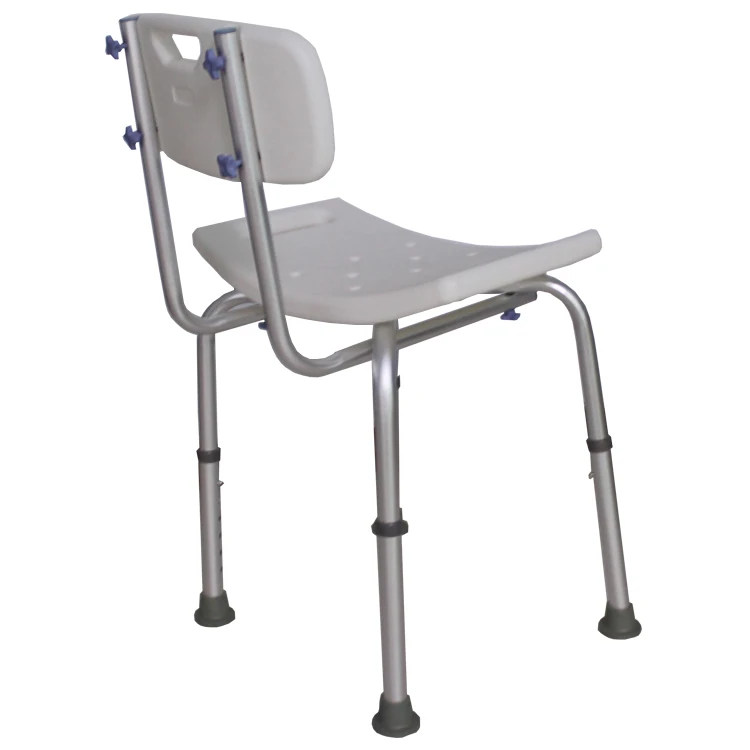 China Manufacturer Supplied Adjustable Aluminium Folding Bath Chair with Rubber Tips