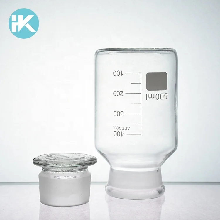 LAB Chemical Boro3.3 Glass 250ml Wide Mouth Reagent media storage bottle