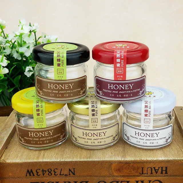 2023 hot selling wholesale price food grade 25ml small glass jar for honey and jam