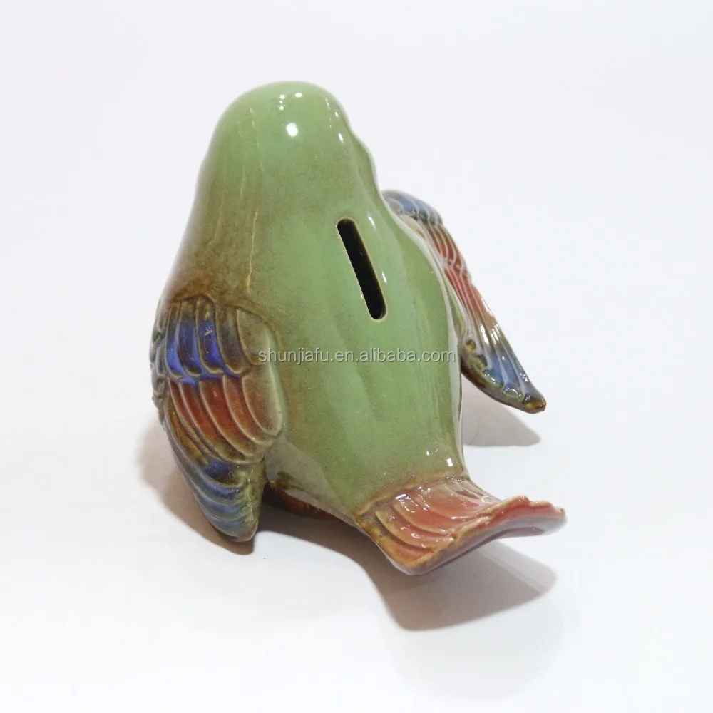 Bird Shaped Ceramic Piggy Bank Money Saving Box For Kids