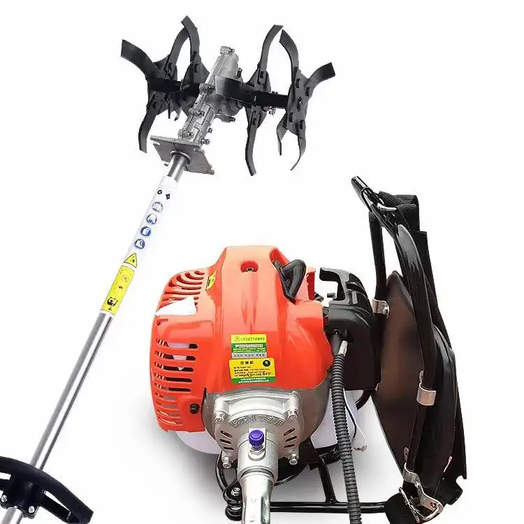 2023 New Style Backpack 43cc Petrol Grass Trimmer Quality Mini Tiller Cultivator Popular farm backpack weeder