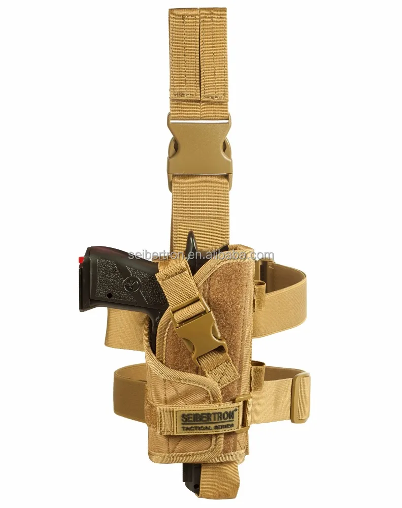 
Seibertron Z.S.X.B-6 Adjustable Tactical Airsoft Hunting Right Handed Leg Pistol Gun Holster Pouch Holder Drop Leg Thigh Holster 