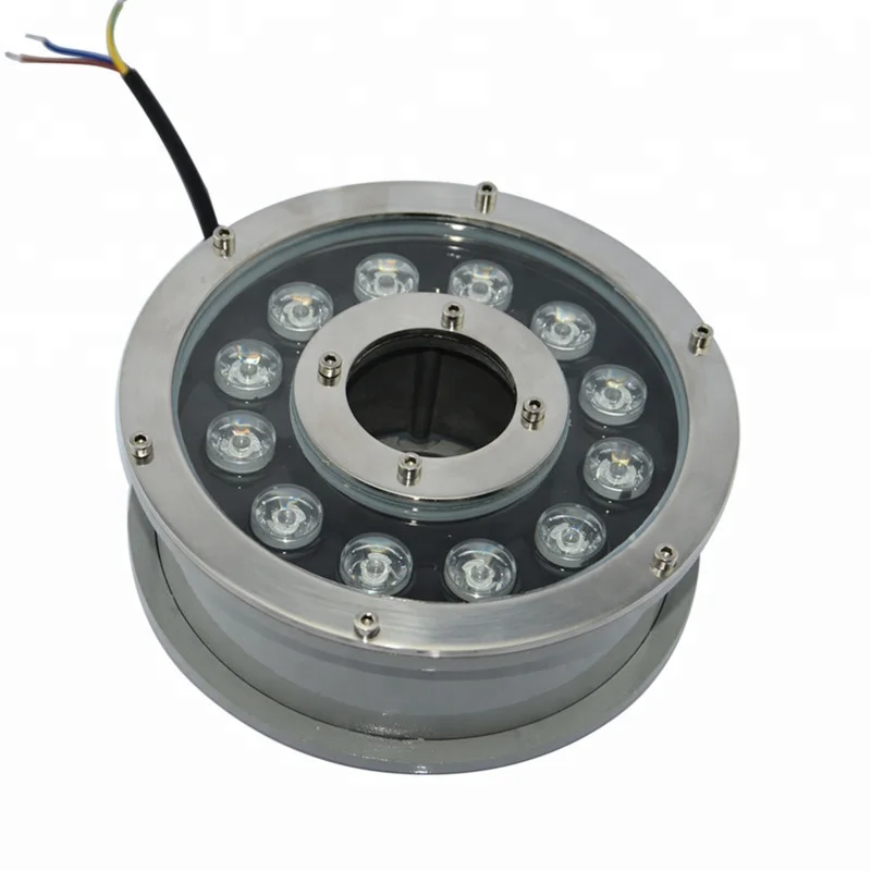 Stainless Steel DC24V DMX RGB IP68 Donut Ring LED Underwater Light Underwater LED Donut Pond Ring Lights