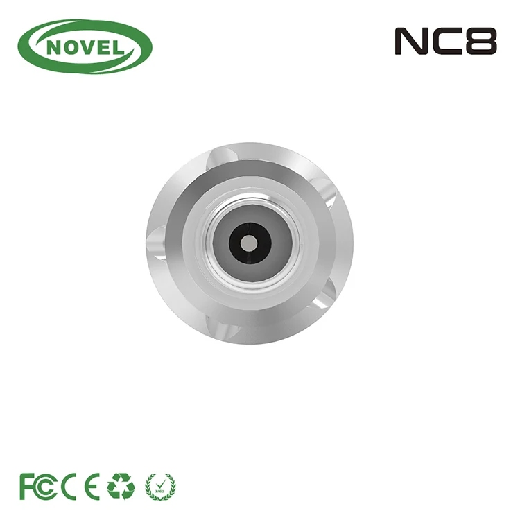 Ceramic Heating coil CBD vape cartridge 510 atomizer NC8 with quartz glass and Special 5-hole oil intake design