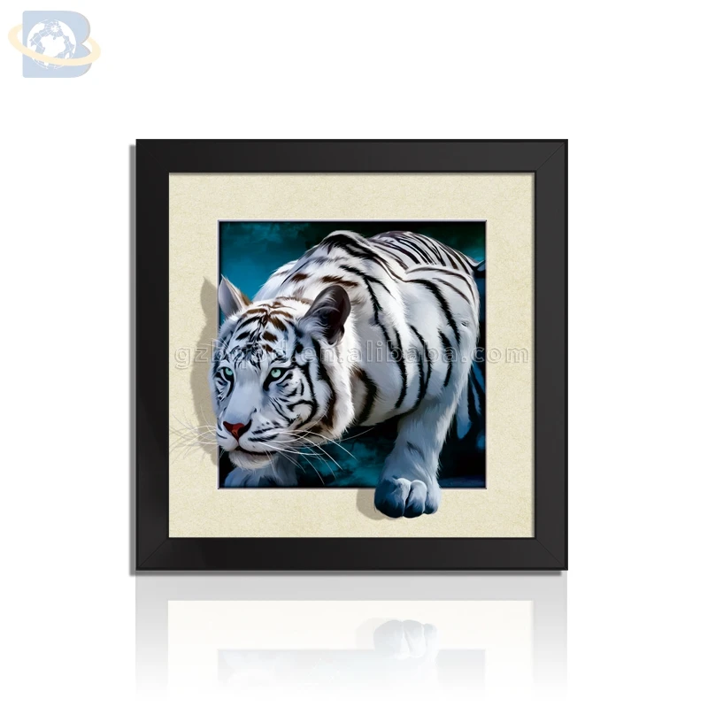 
3D white tiger painting,tiger 3d animal picture 