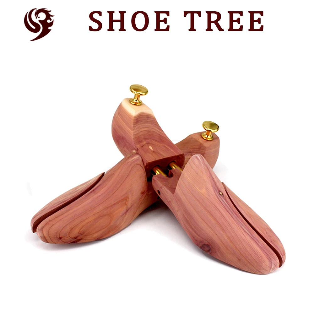 adjustable leather shoes design pure cedar wood shoe tree