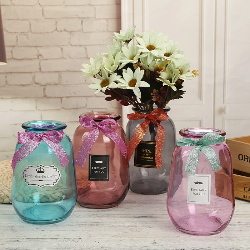 Buy Christmas Decoration Supplies Fancy Design Flower Glass Vase For Home Decoration