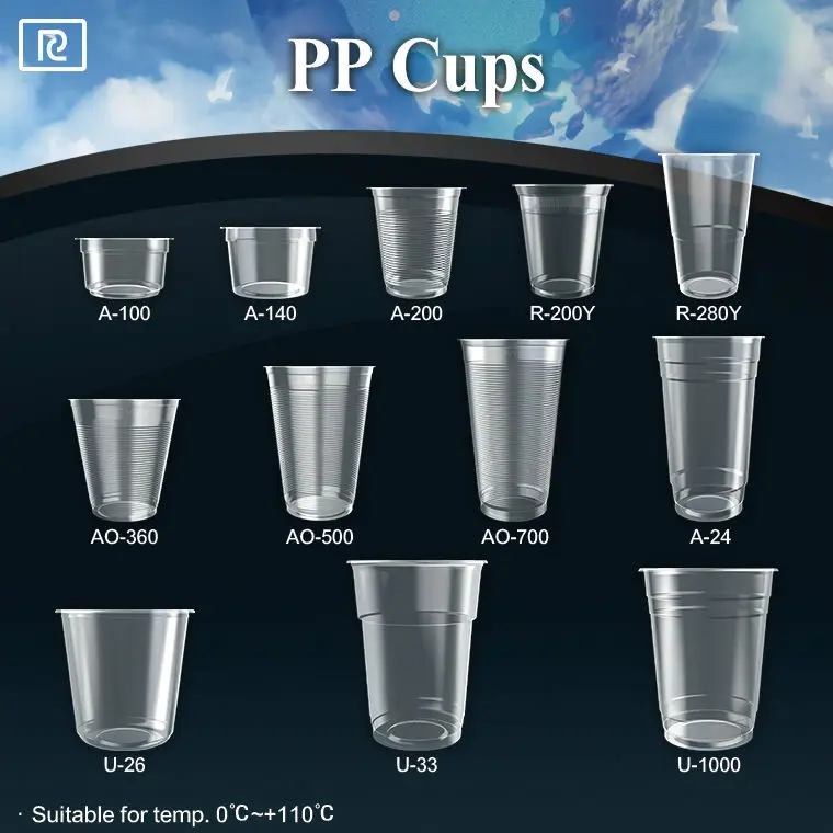 
T-PP2-P 10oz 12oz 14oz 15oz 16oz 17oz 20oz 24oz PET cup killer custom printed disposable transparent plastic PP cups 