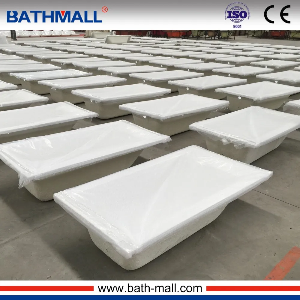 Hotel drop in small bath tub with seat and handles