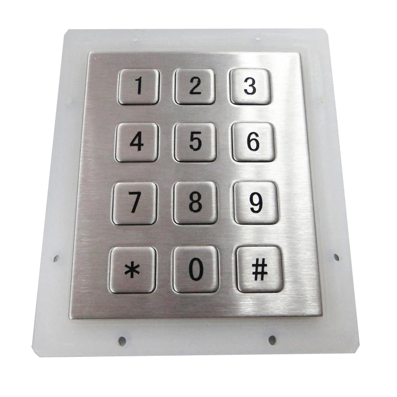 Panel mount numeric rugged 12 key keypad