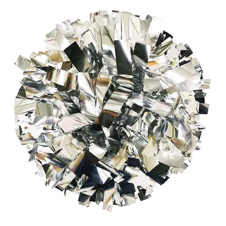 Yiwu панда 4 дюйма; Цвета: серебристый металлик, черлидера, гимнастика, с цветочным принтом для девочек; Детская школьная танец кадриль реквизит помпонами