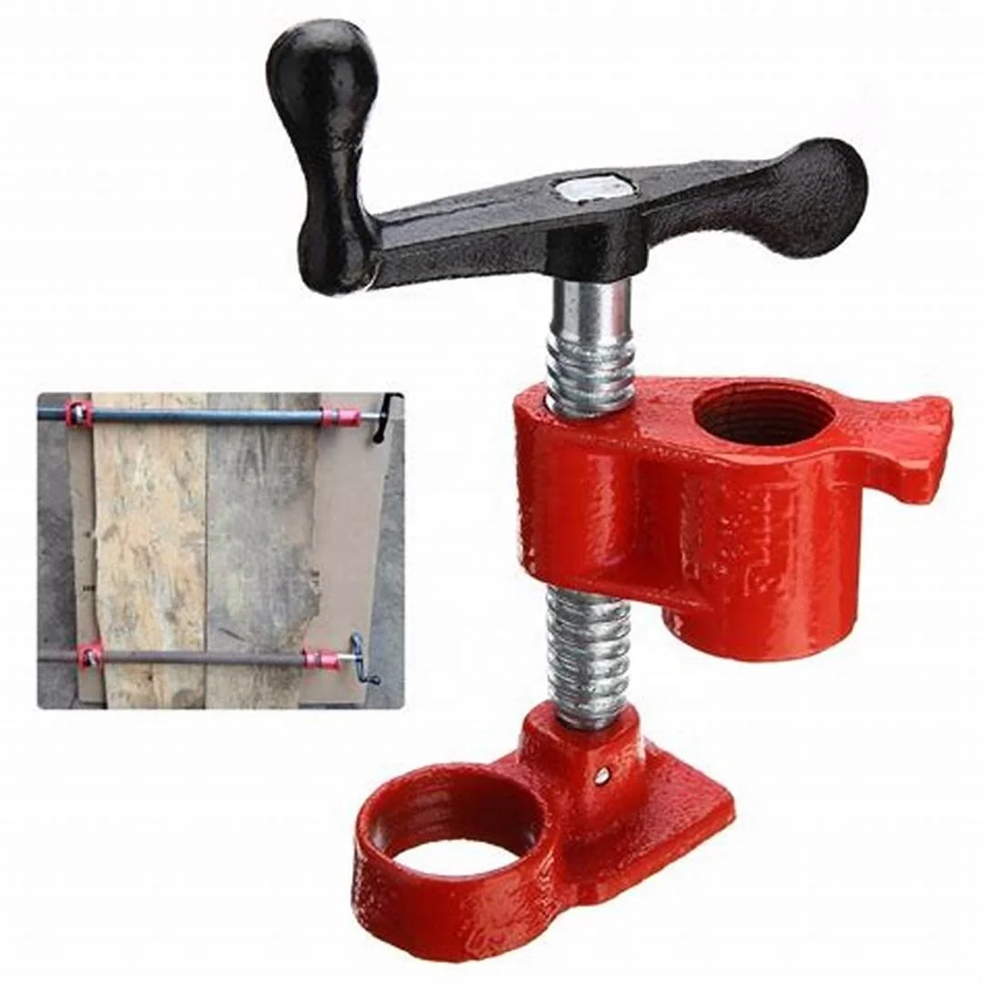 Heavy duty quick release adjustable cast iron vertical 3/4 inch woodworking Ma Steel pipe clamp with standing legs