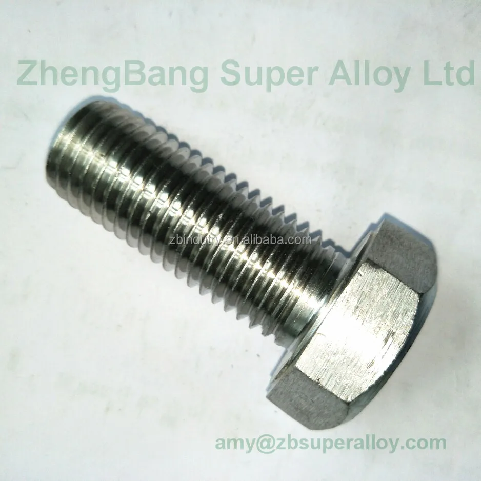 
Alloy 600 ( Inconel 600 / 2.4816 UNS N06600 ) Hex Bolt with nuts and washers, inconel 625 bolt 