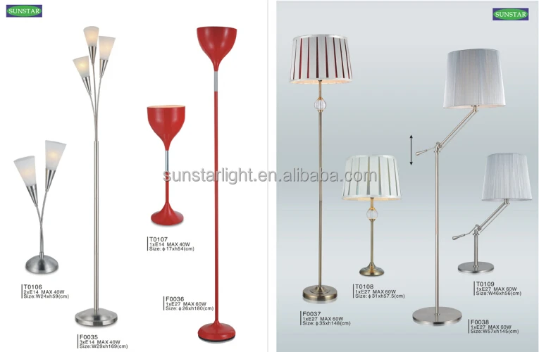 Wholesale New Products Modern Standing Floor Lamp With Fabric Shade For Home And Hotel Decor