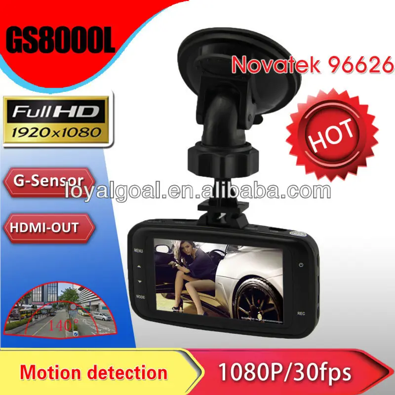 супер ночного видения 2,7-дюймовый с высоким разрешением ЖК- 140 широкоугольный HD 1080p Автомобильный видеорегистратор gs8000l