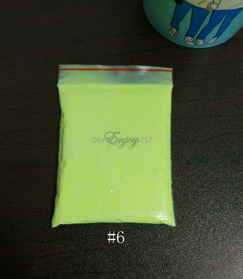 50g lot Yellow green luminous glow powder super bright fluorescent powder luminous paint DIY materials DIY