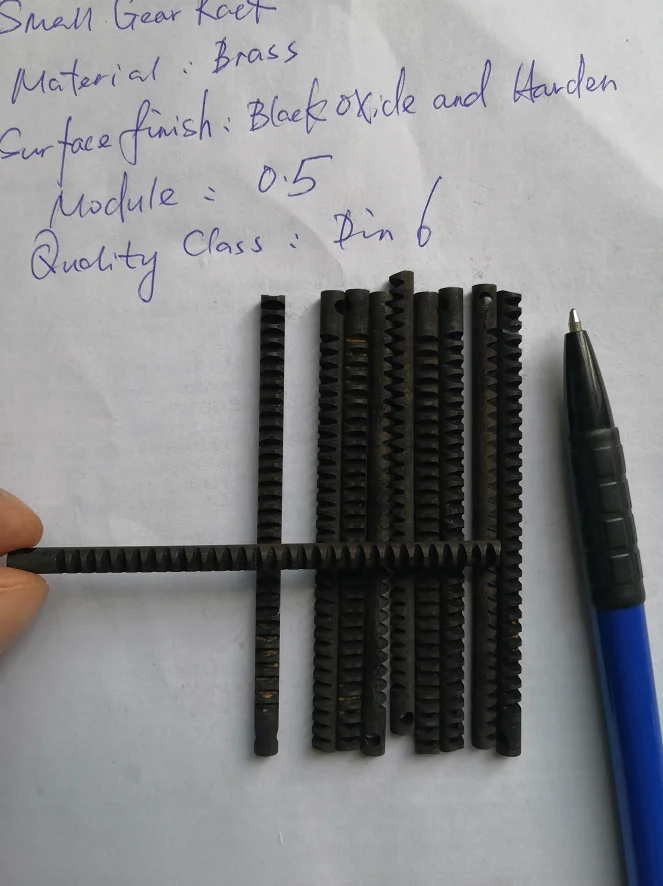 Micro small precision M0.5 round  ground hardened gear rack  for small microscope