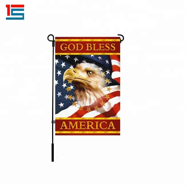 
Garden God Bless America 28 x 40 Inch Decorative Patriotic Bald Eagle July 4 Stars Stripes USA House Flag 