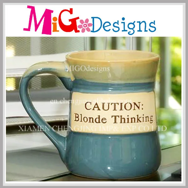 
Caution Blonde Ceramic Coffee marshmallow Mug mickey ceramic mug face 