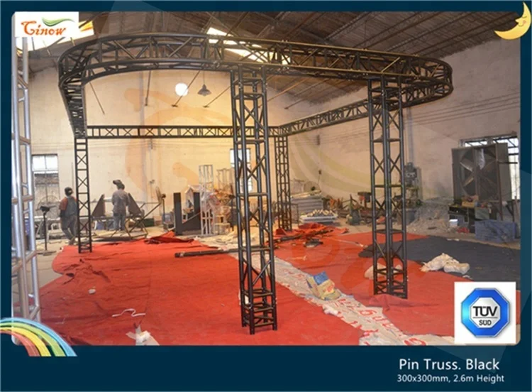 290*290mm black aluminium box truss compatible with F34 truss