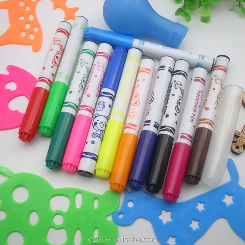 
12 Colors Water Color Pen For School High Quality School Supply Stationery Art Marker Pen Air Spray pen OT-658 