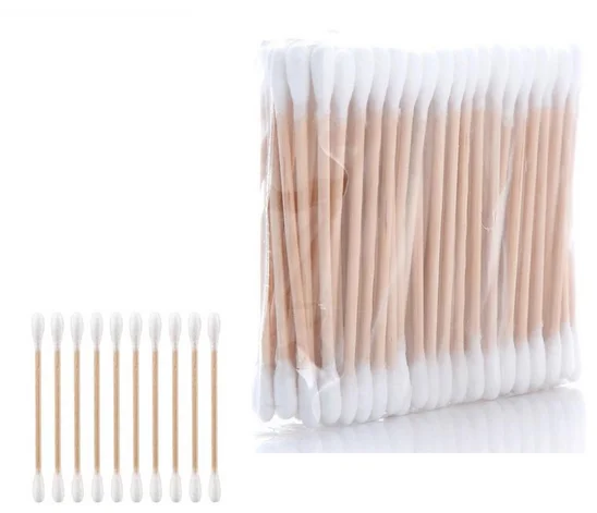 100 шт., ватные палочки с двойной головкой