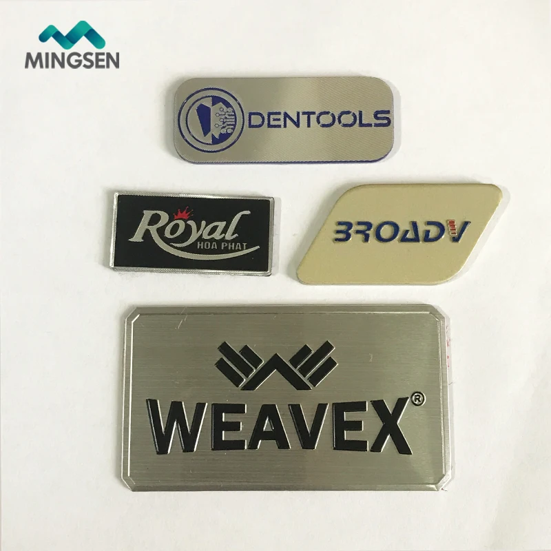 custom machine furniture brand logo nameplate metal tag emblem