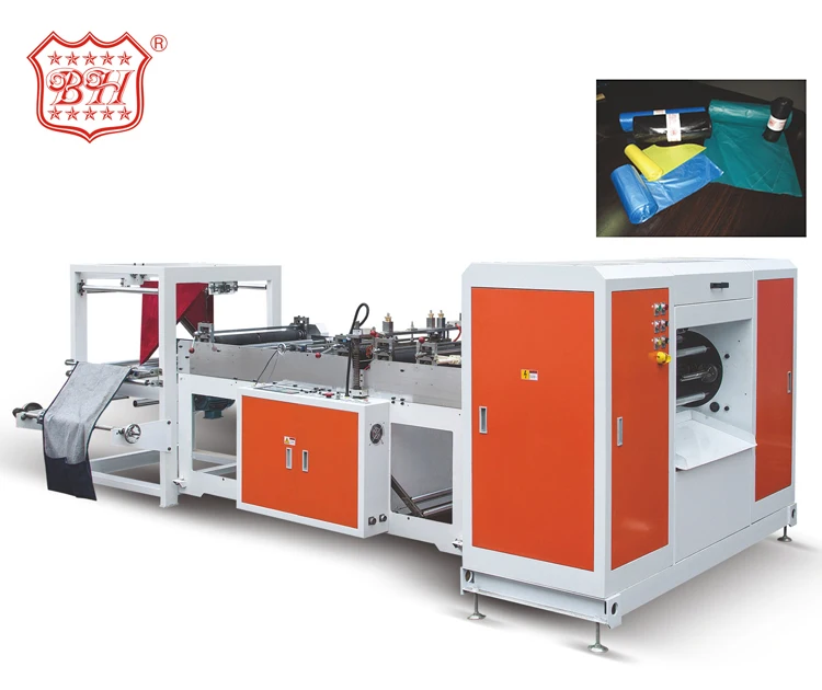 Double Lines Full Automatic Linkage Garbage Bags Making Machine