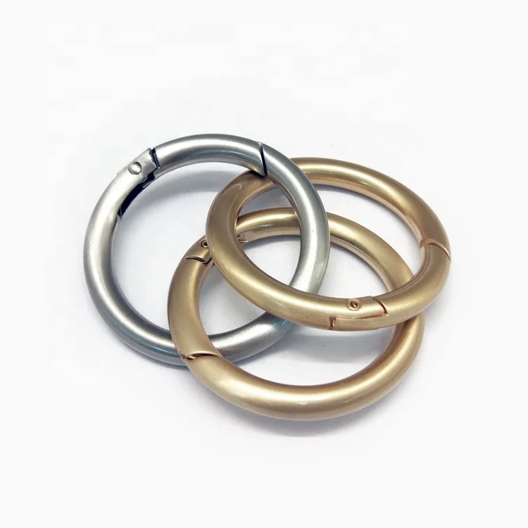 5mm big snap hook brushed gold big round metal snap hook snap ring