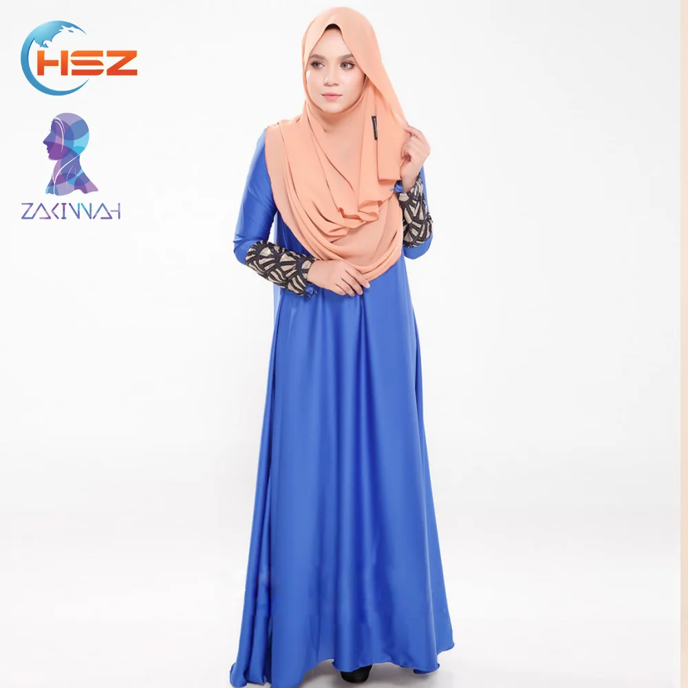 
Zakiyyah A024 Chromatic Clothing Abaya Wholesale Plus Size Saudi Dress Most Popular Long Sleeve One-piece Dress 