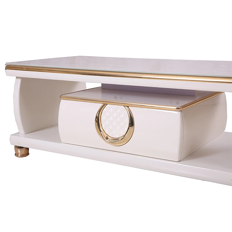 
wholesale modern Tempered glass mdf long low white and black gloss tv cabinet for tv 