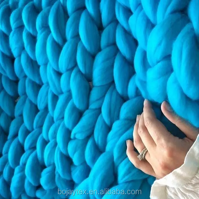 Merino Wool Grande Large Blankets Giant knit Cozy Throw Chunky Blanket Baby Adult Blanket
