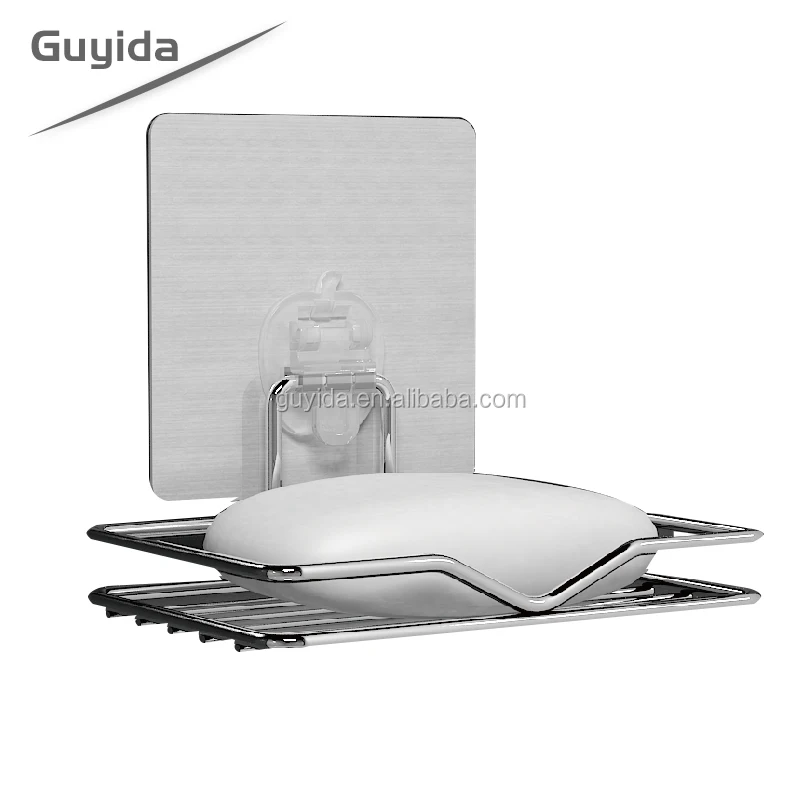
Magic sticker movable nailess Stainless steel bath soap holder 