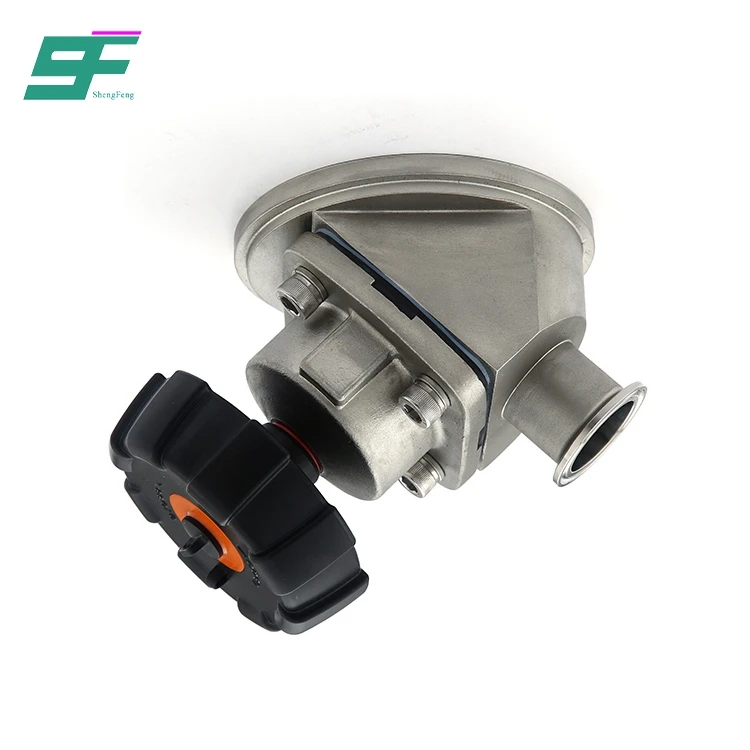 Sanitary SS316L Manual Stainless Steel Tank Bottom Diaphragm Valve For Pharmaceutical Industry