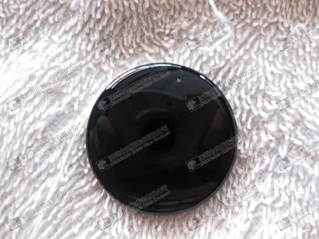 Natural black onyx round discs,smooth black onyx bead