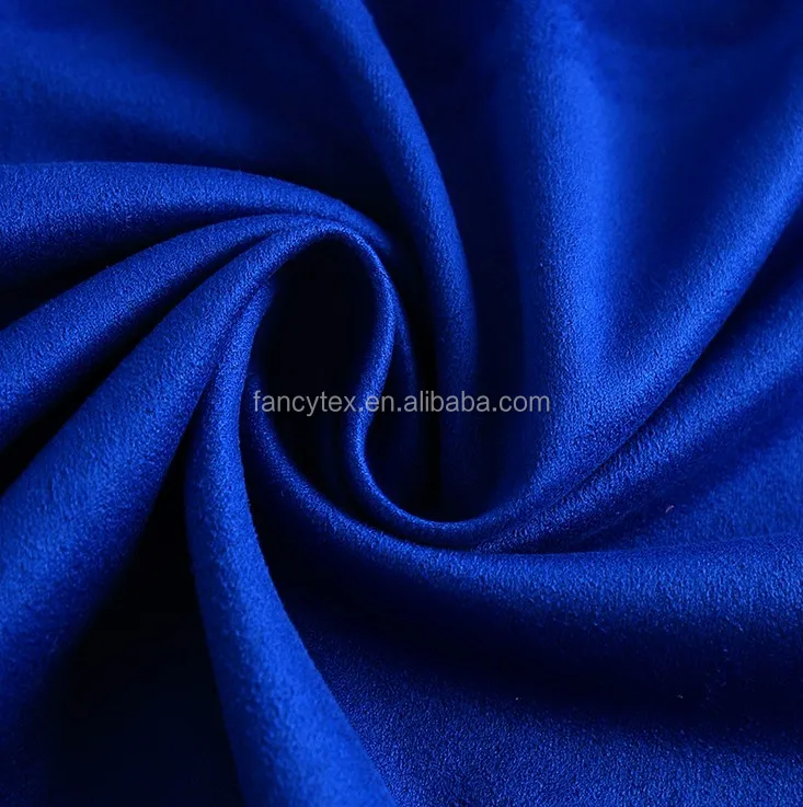 
suede fabric spandex jersey knitting fabric glass upholster faux suede 2/4 way stretch fabric 