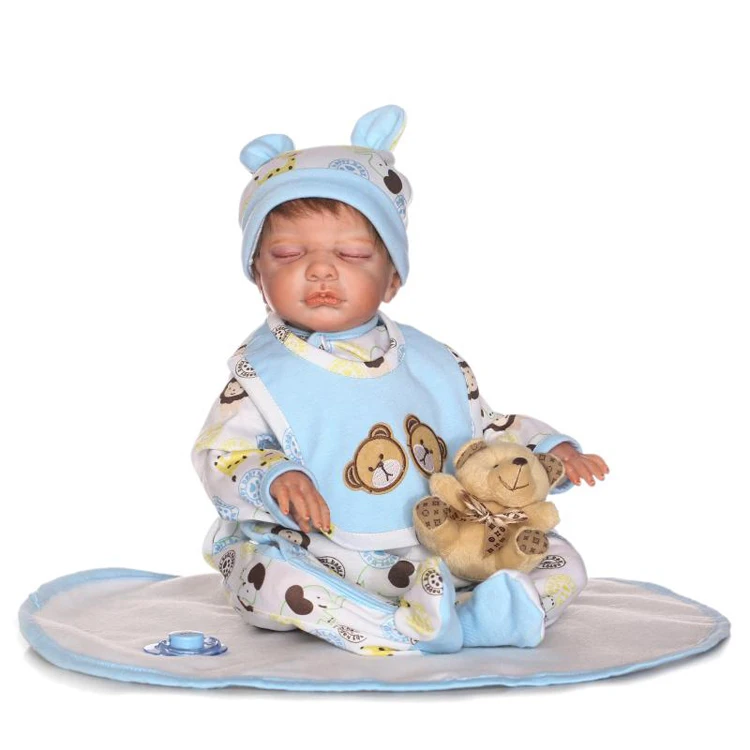 Wholesale new handmade 22inch soft silicone vinyl baby lovely cheap reborn baby dolls