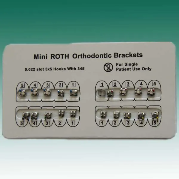 Wholesale price metal mesh base mini roth 022 dental orthodontic brackets