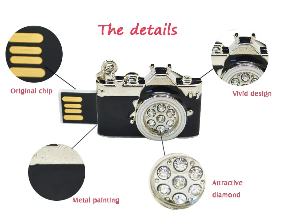 Оптовая продажа, ювелирный дизайн камеры, 8 ГБ, 16 ГБ, usb флеш-накопитель, карта памяти