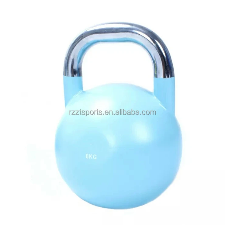 Высококачественный Стальной кетлбелл для соревнований по цвету с логотипом на заказ