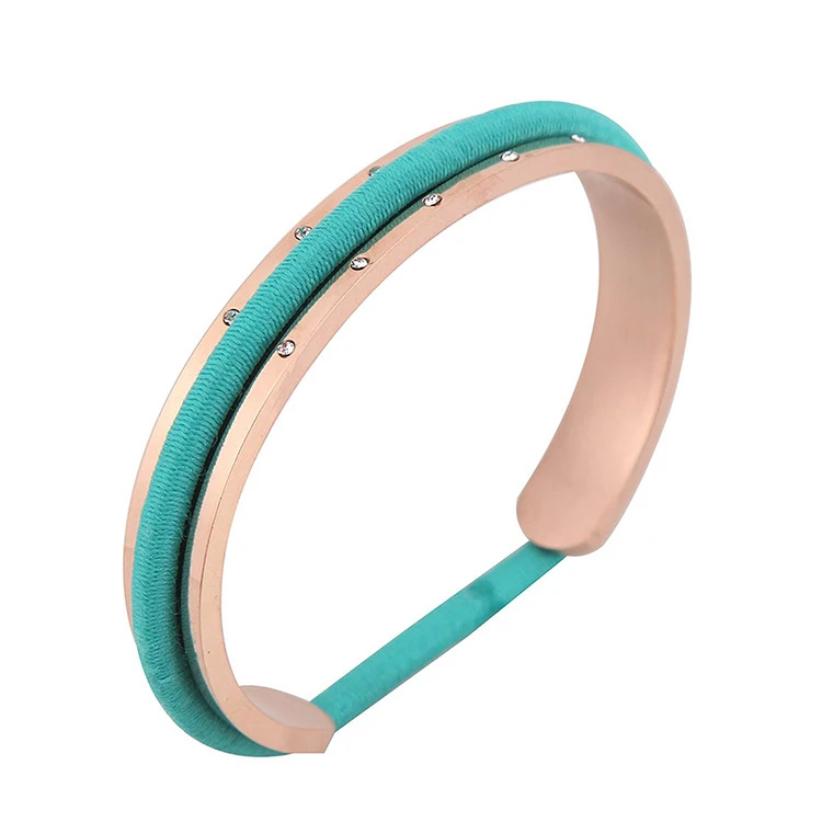 New 2019 titanium steel hair tie cuff bangle bracelets women