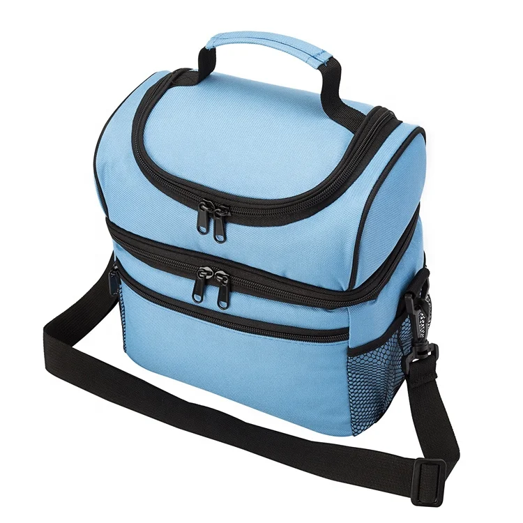 Heopono High Quality Fitness Eco Friendly BPA Free Waterproof Polyester Women Men Adults Branded Large 2 Compartments Lunch Bags