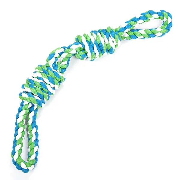 Extra Durable Interactive Pet Chewing Bite Toy LOW MOQ Cheap Activity TPR String Cotton Blend Knot Rope Puppy Pet Dog Toy Chew