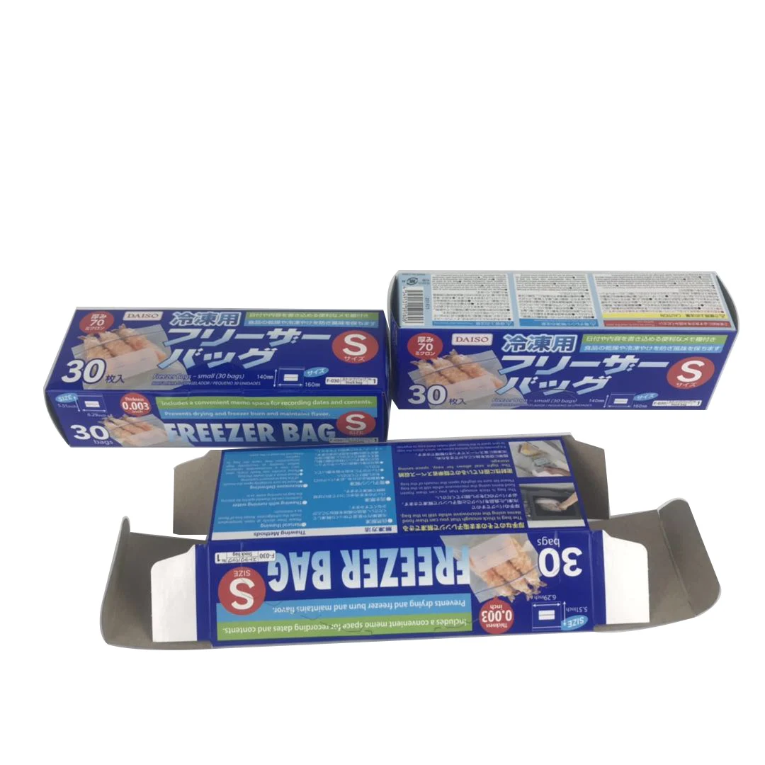 Factory Price Biodegradable Paper Box for Frozen Food Bag With Glossy Lamination & Recycled Materials Eco-Friendly Packaging