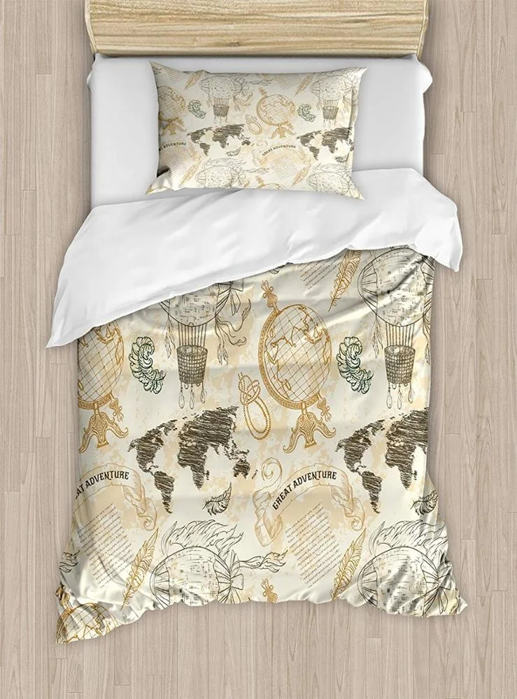 Kids cartoon 100% cotton custom 3d printed children bed sheet Twin Size, Decorative 3 Piece Bedding Set linen Duvet Cover Set