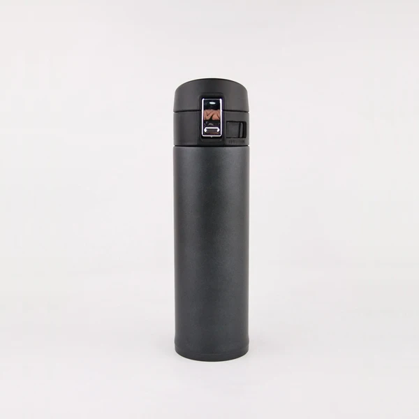 16oz Matte black stainless steel double wall thermal insulation thermos flask drinking water bottle