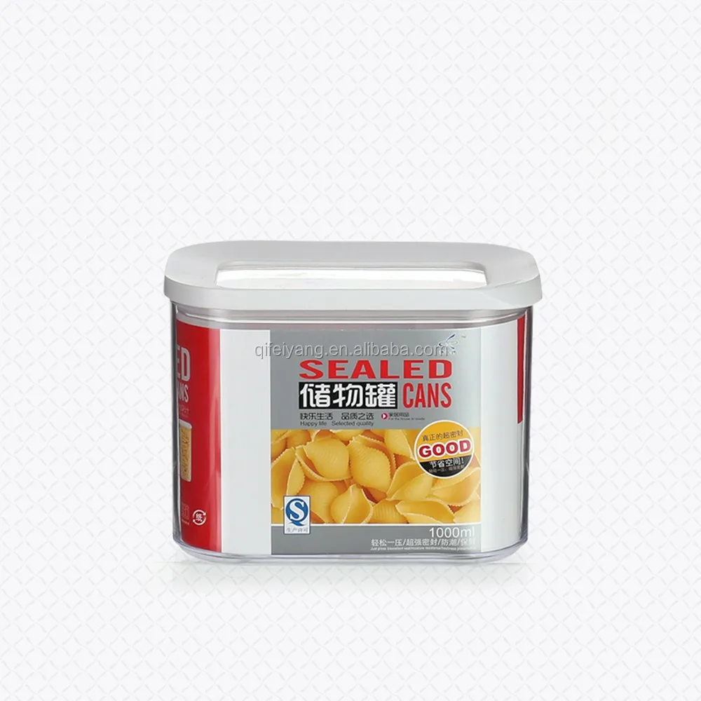 Custom Wholesale Plastic Square Food Storage Container with Sealed Lid