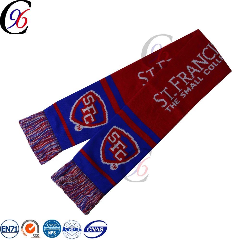 Woven crochet football fan sport scarf